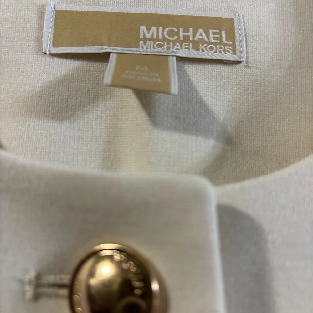Michael Kors Cream Blazer and skirt with Gold Buttons